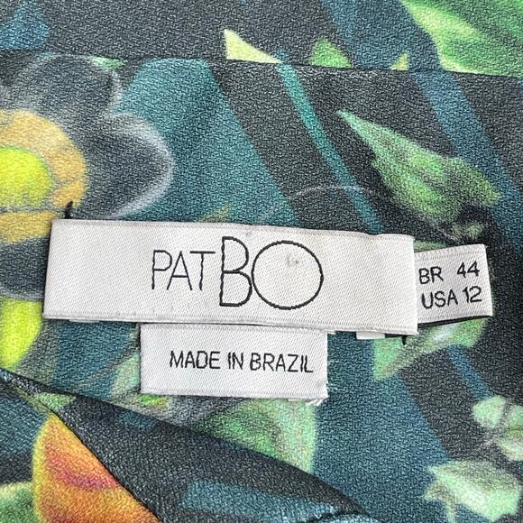 Anthropologie PatBo Kimono Sleeve Jacket size 12 Dark green botanical print - Picture 4 of 10